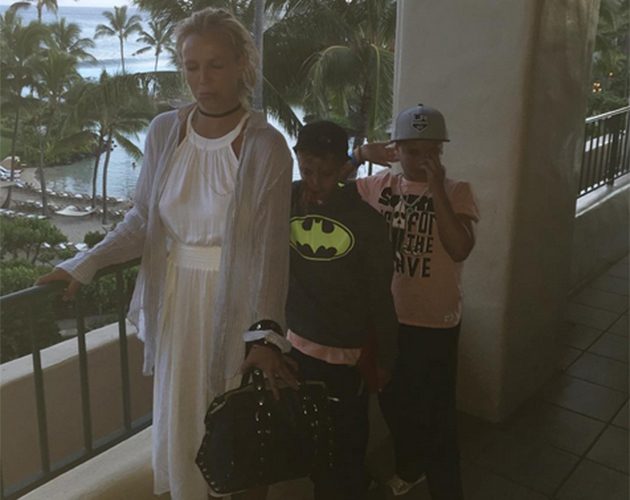 Britney Spears with sons Jayden and Sean