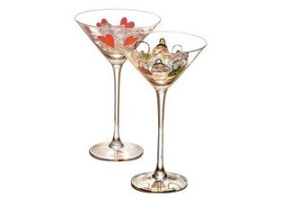Boots decorated Cocktail glass