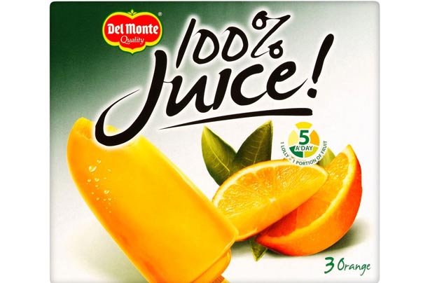 Del Monte orange ice lollies