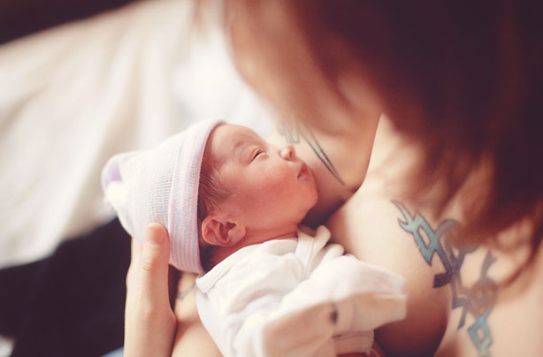 A photo of a baby after birth