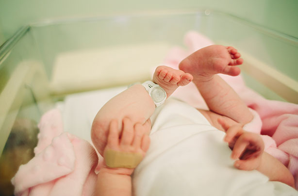 A baby in hospital after birth