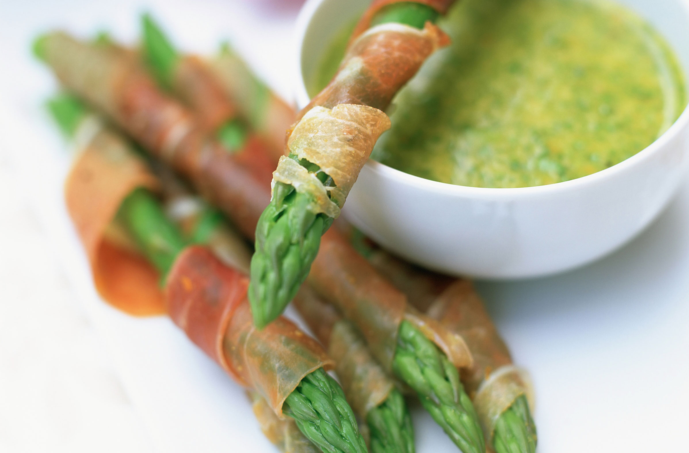 Hamwrapped Asparagus With Dip Recipes GoodtoKnow