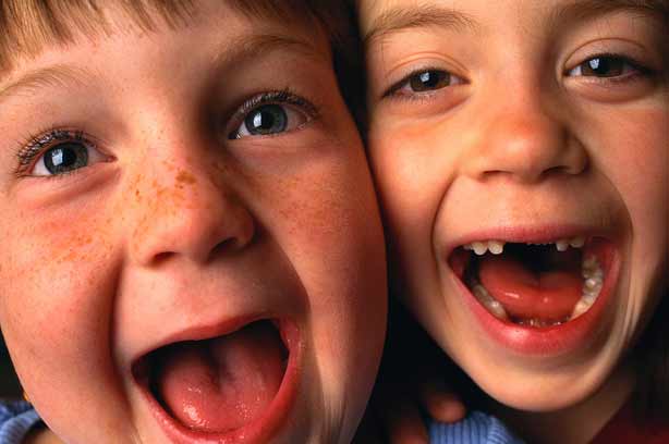 Kids laughing