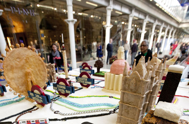 Tube map cake