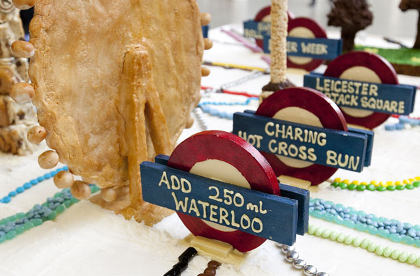 Tube map cake stops