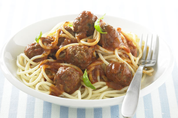 Jamie Oliver's meatballs and pasta