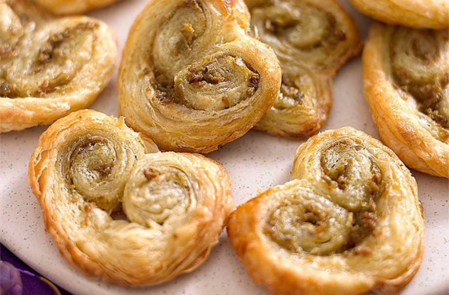 Blackberry and clotted cream palmiers