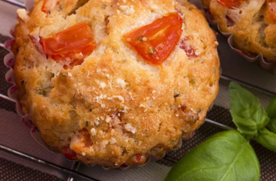 Edam, bacon and sun-dried tomato muffins