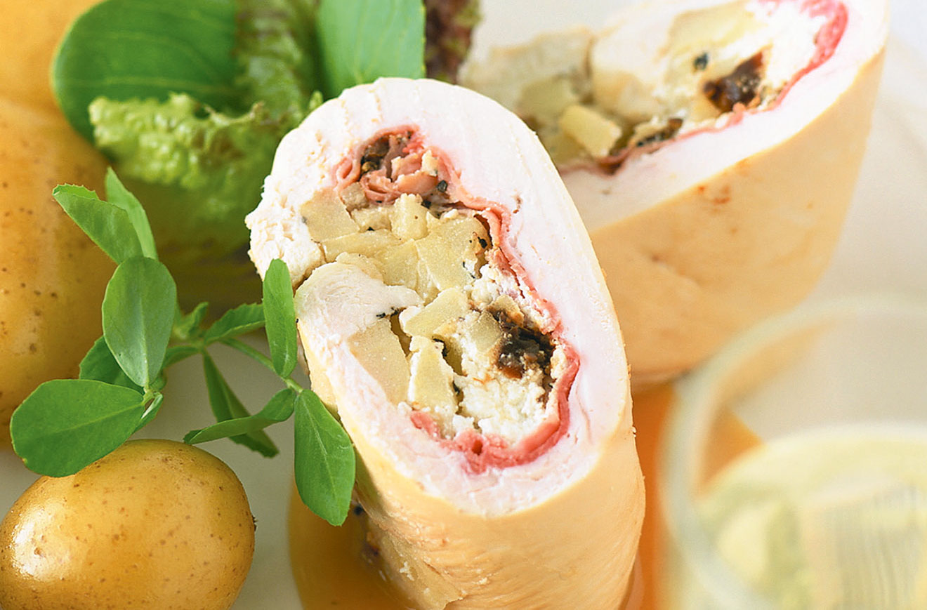 Stuffed Chicken Roulade With Cider Cream Sauce Dinner Recipes