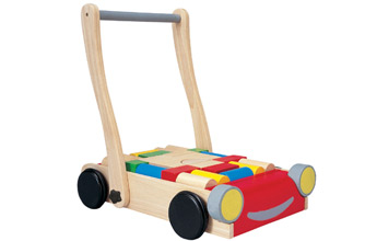 Baby walker with bricks