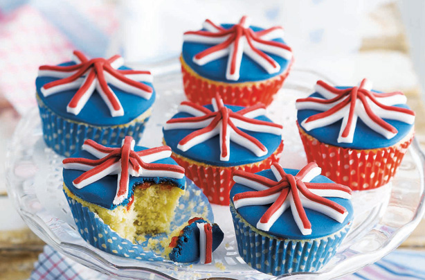 Union jack cupcakes
