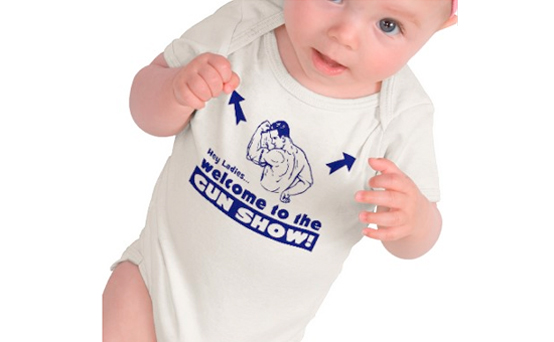 gun show, baby clothes