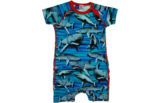 shark romper, baby clothes