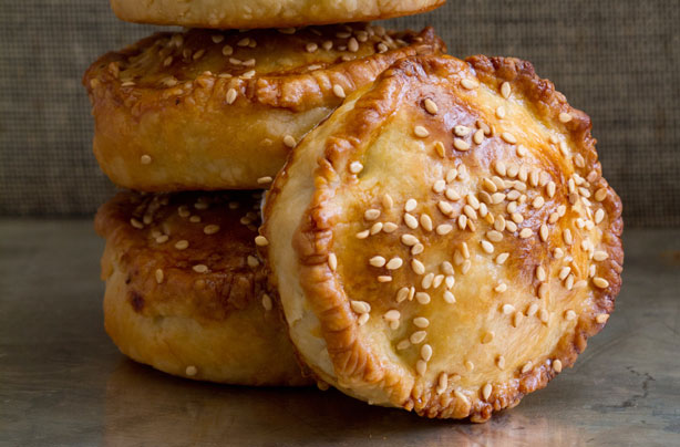 Hand-raised sesame pork pies