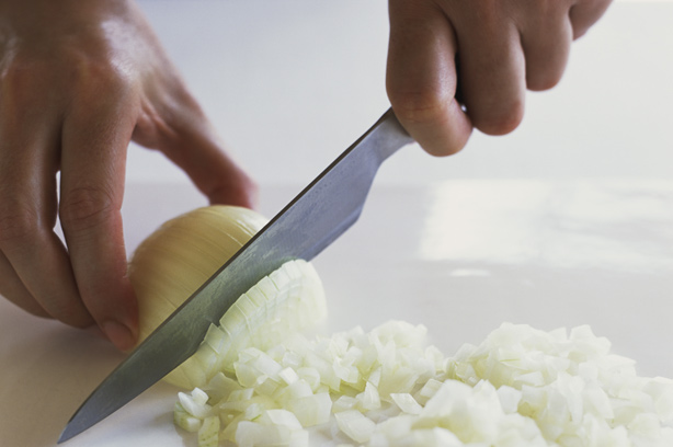 Chopping onions