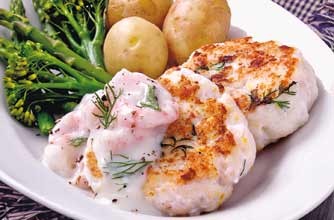 Low calorie fishcakes