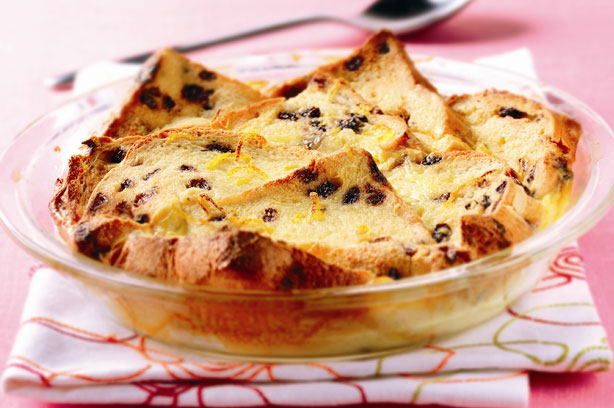 Hot cross bread and butter pudding recipe