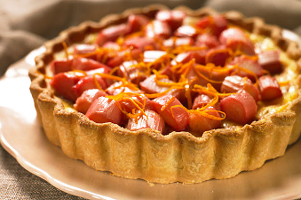 Rhurbarb and orange tart