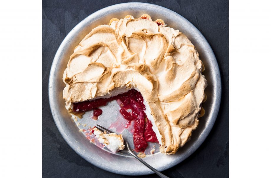 Raspberry meringue pie