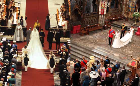 The couples during the wedding ceremony