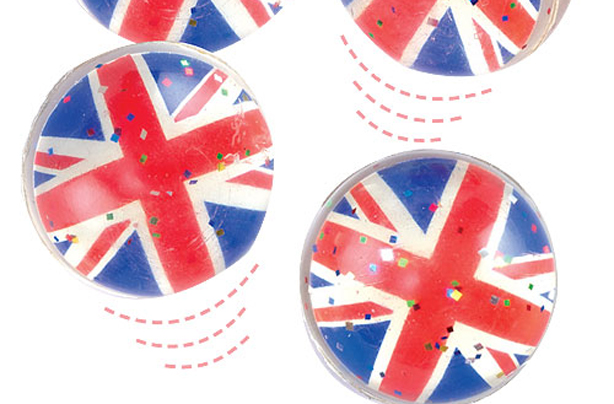 Union jack bouncy ball