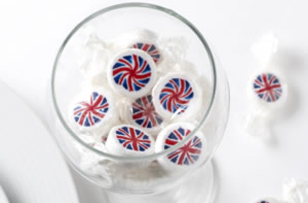 Union jack rock sweets - jubilee party
