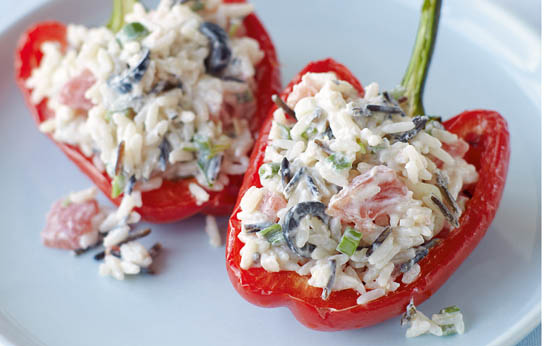 Red stuffed peppers with cream cheese recipe