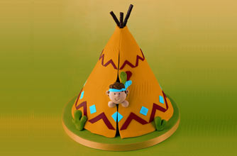 Cowboy tipi cake