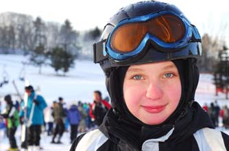 Child skiing