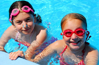 Children swimming