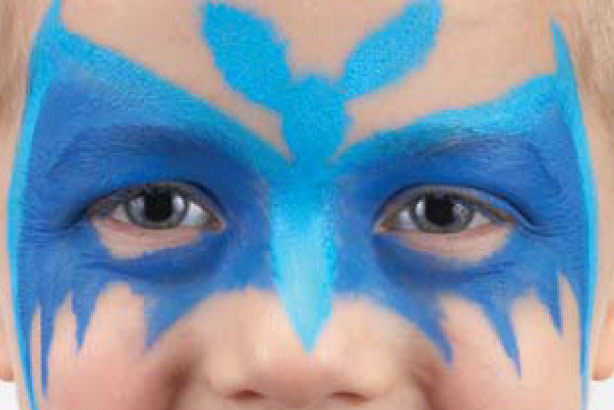 Bat face paint idea: step 2