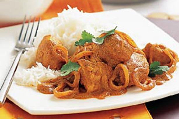 Healthy chicken tikka masala with rice