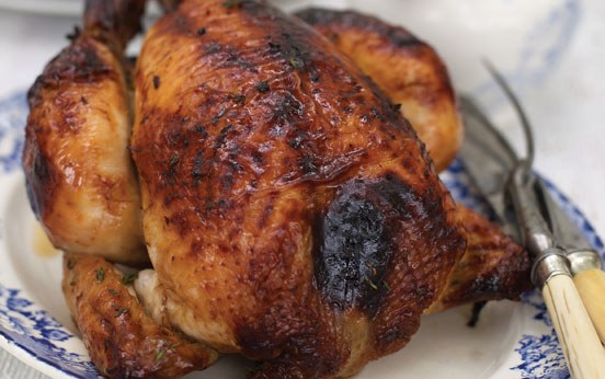 Mary Berry's orange and honey roast chicken