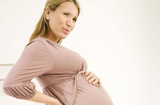 Heavily pregnant woman