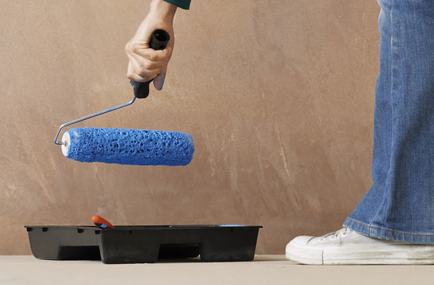 Woman with roller
