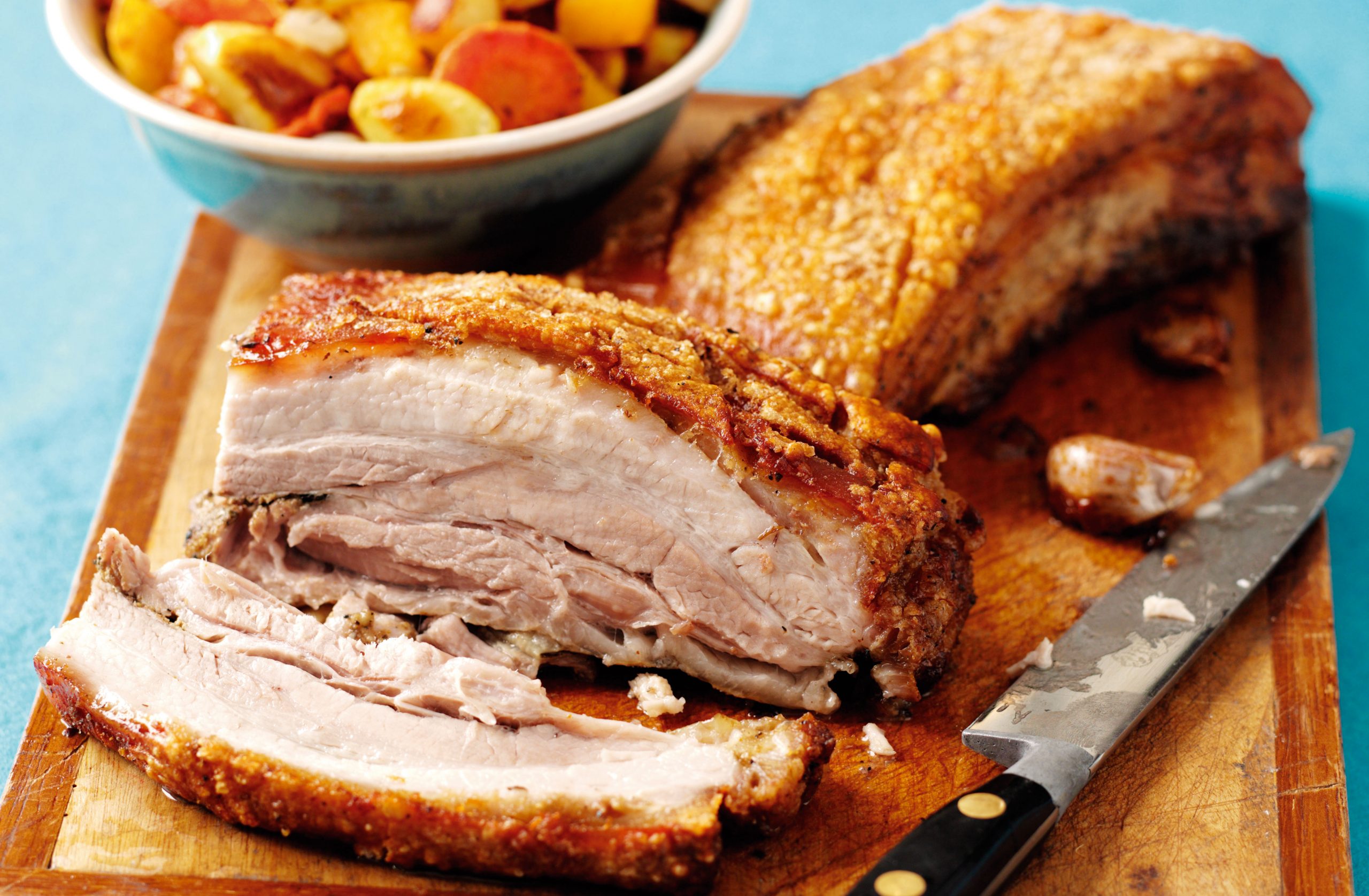 Roast Belly Pork With Mixed Veg Dinner Recipes GoodtoKnow