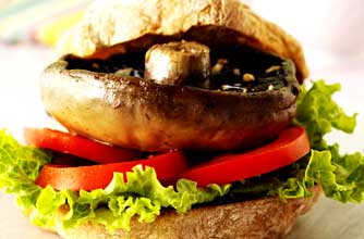 Portobello mushroom burger