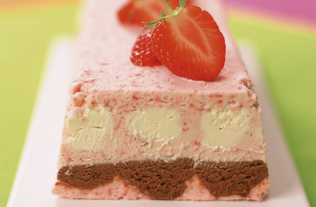 Cool down in the summer sun with this mouth-watering ice cream. This delicious and pretty dessert takes a bit of time to get the layers but is well worth the effort. It serves 6-8 people.