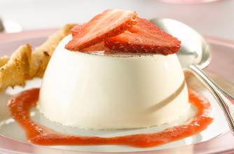 Strawberry pannacotta