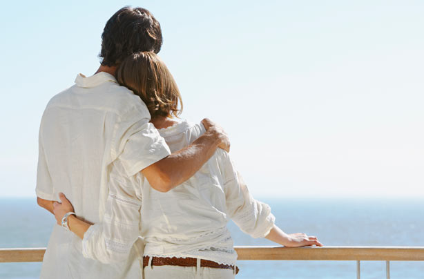 Couple hugging