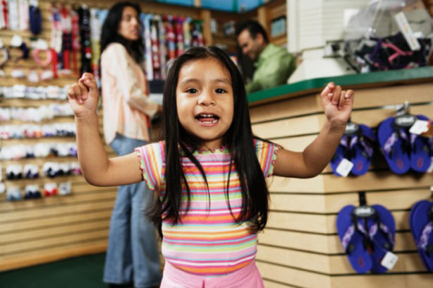 Girl having tantrum