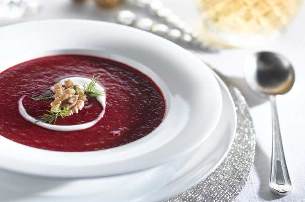 Beetroot and pomegranate soup recipe