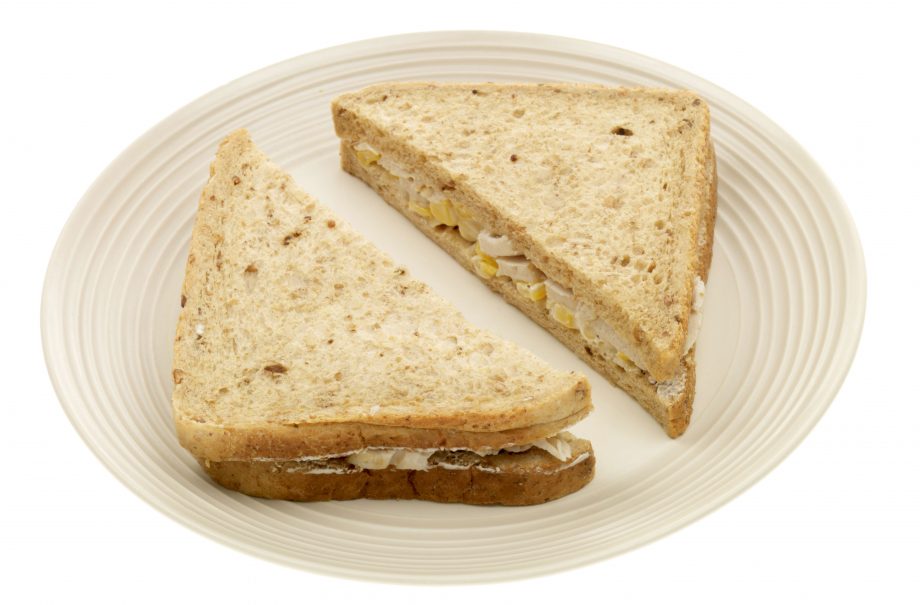 Chicken and sweetcorn sandwich