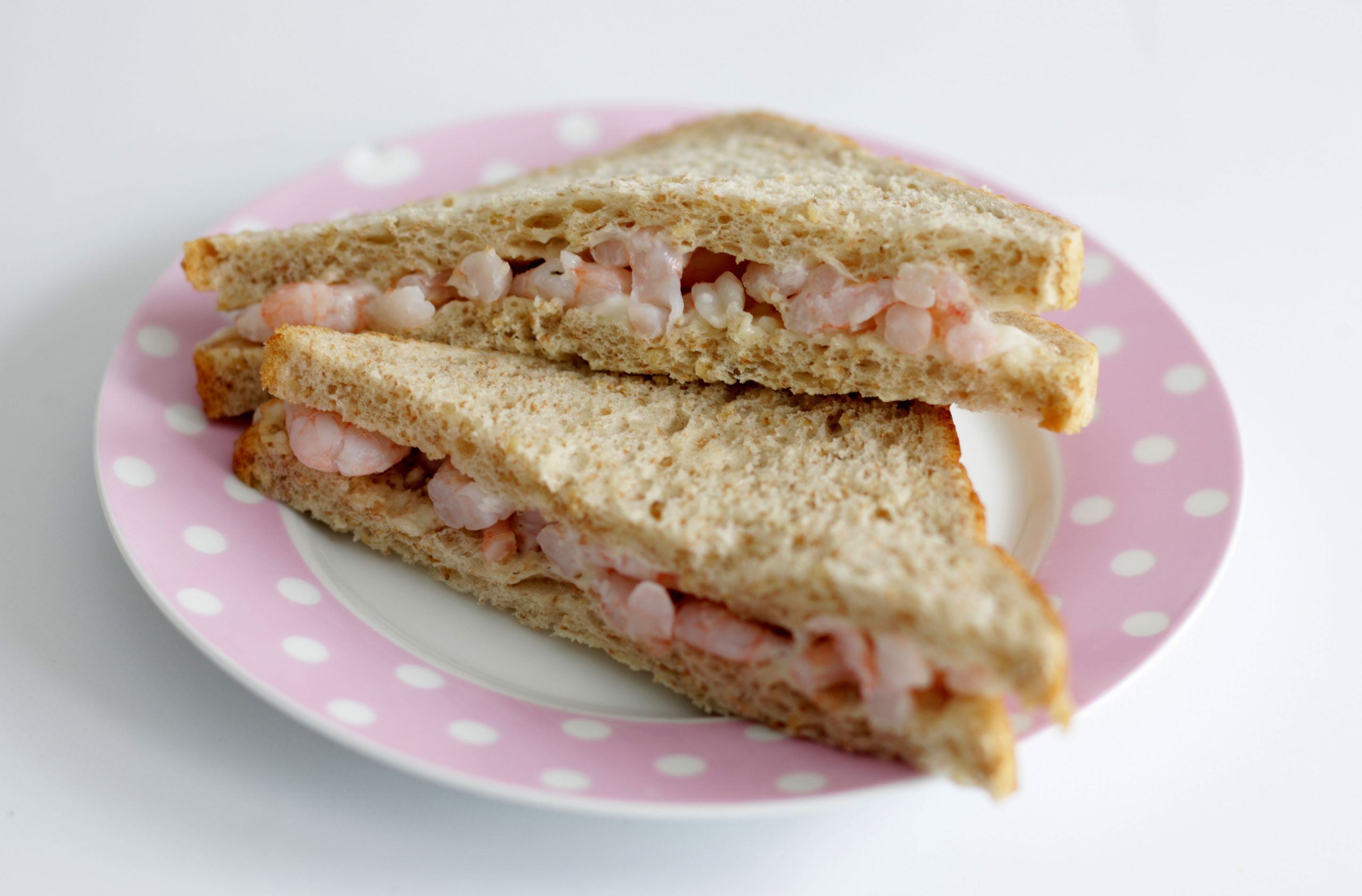 Prawn mayonnaise sandwich