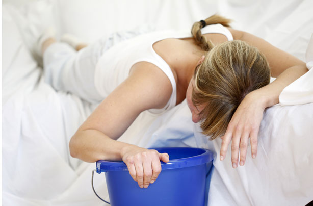 Pregnant woman feeling sick