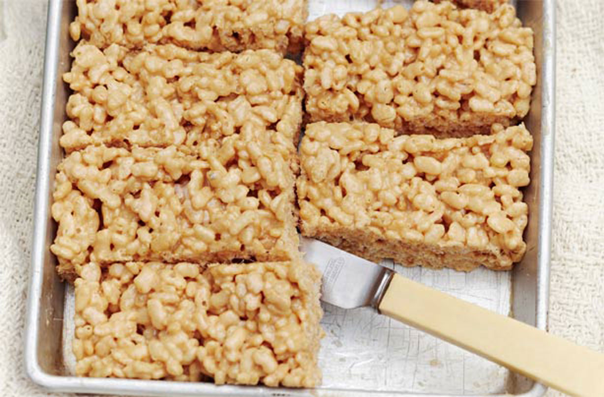 Nobake toffee Krispie bars recipe GoodtoKnow