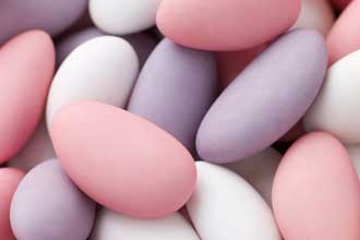Wedding sugared almonds
