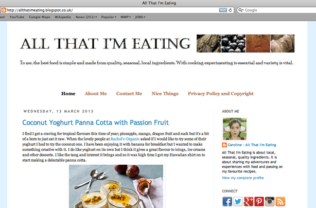 All that I'm eating blog
