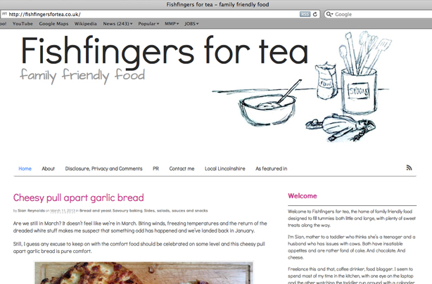 Fish fingers for tea blog
