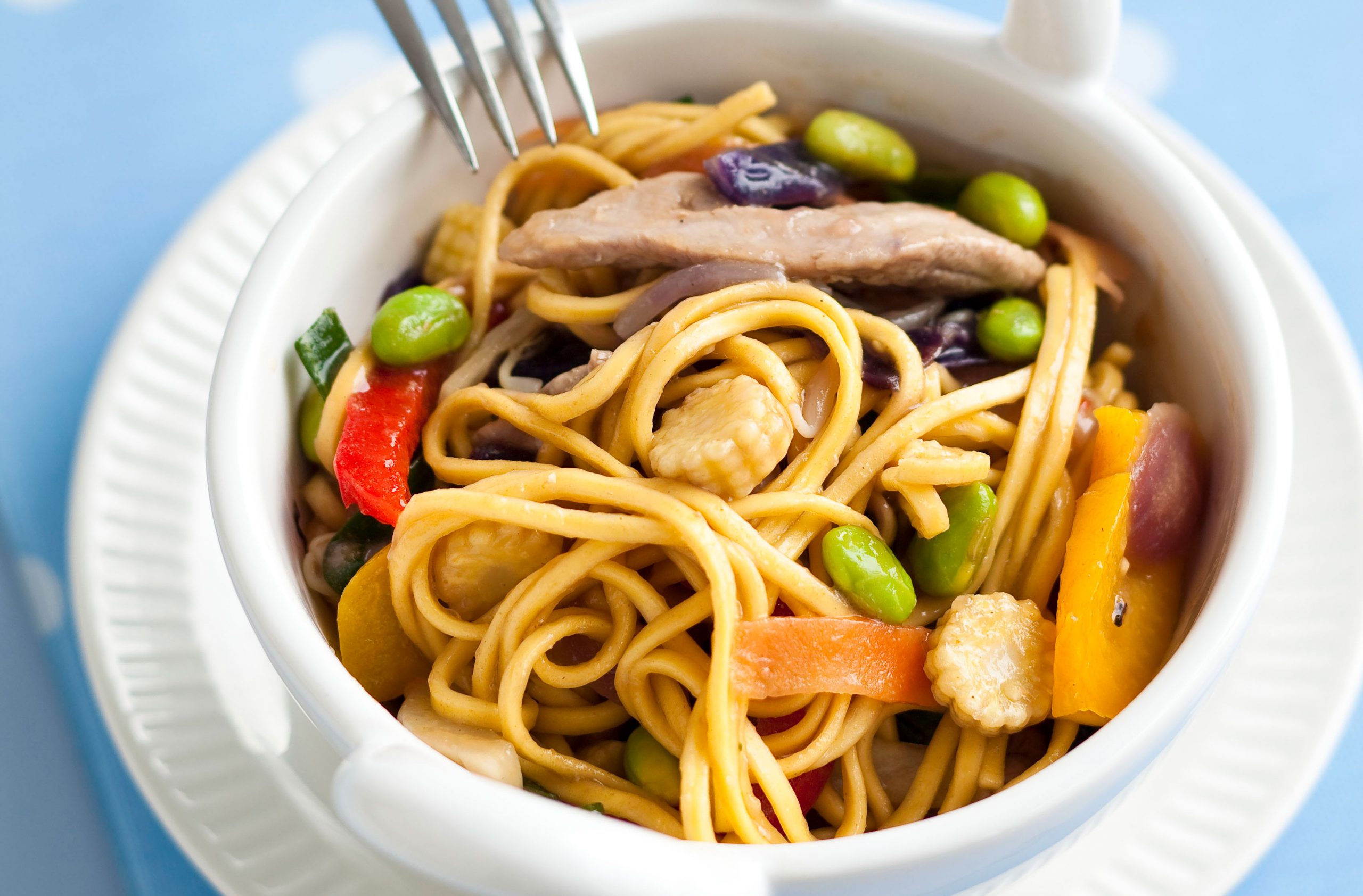 Duck noodle stir-fry
